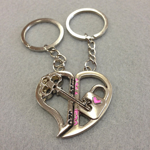 Key and Lock Couples Keychain