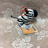 Mini Zebra Plush Keychain 2"