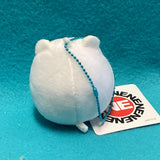 Mini White Bear Plush Keychain 2"