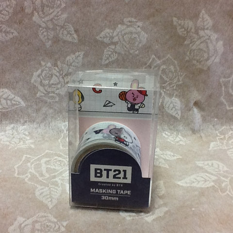 Kpop - BTS BT21 Masking Tape White (Blue Package)