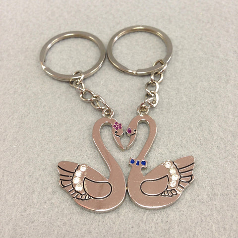 Swans Couples Keychain